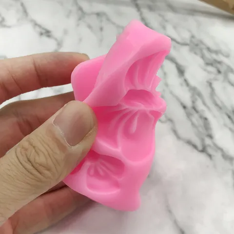 DIY Schleife Silikon Fondant Form 3D Schokolade Ton Kuchen Dekoration Form Küche Backwerkzeug Flexibel