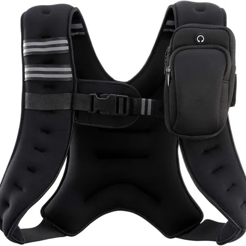 Weighted Vest Heavy Loading Workout Vest Running Fitness Exercise Vest With Phone Pocket Reflective Strip For Men Women