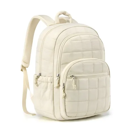 Casual Nylon Waterproof Laptop Backpack Travel School Bag For Men Women Urban Minimalist Quilted Business Bookbag