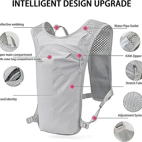 Unisex Lightweight Breathable Cycling Running Hiking Backpack Sports Vest Marathon Hydration Pack Casual Travel Bag
