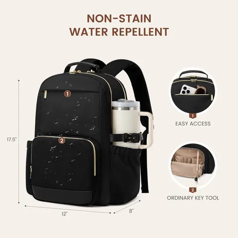 Waterproof Large Capacity Laptop Backpack Travel Business Work School Backpack For Men And Women Casual Polyester Bookbag