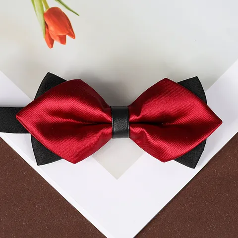 Farfallino da Uomo per Affari e Matrimonio Jacquard Classico Triangolo Farfallino Moda Abito da Sposa Accessori per Festa