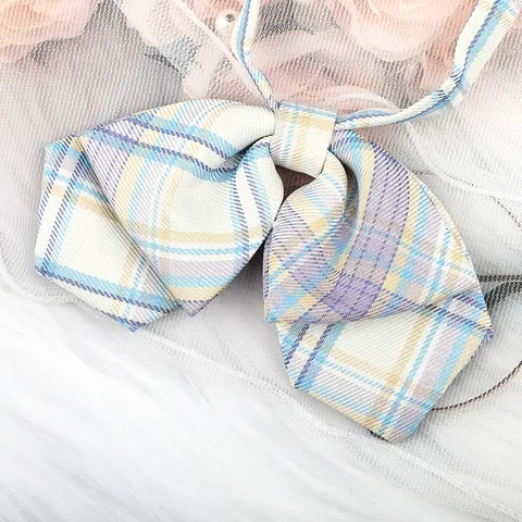 Corbata de Cuadros Azules Estilo Universitario Uniforme JK Japonés Lindo Lazo de Estudiante Cinta Accesorio de Cuello de Moda