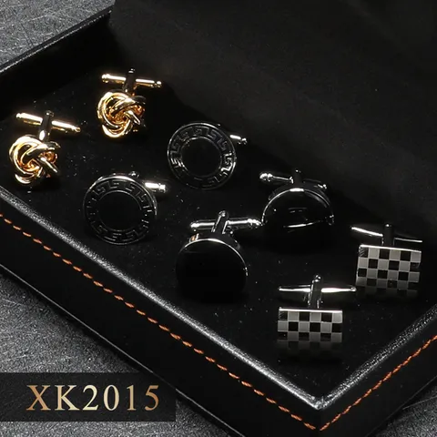 Boutons de Manchette Français pour Hommes en Cuivre Manschettes Design Géométrique Affaires Mariage Chemise Habillée Emballage Cadeau