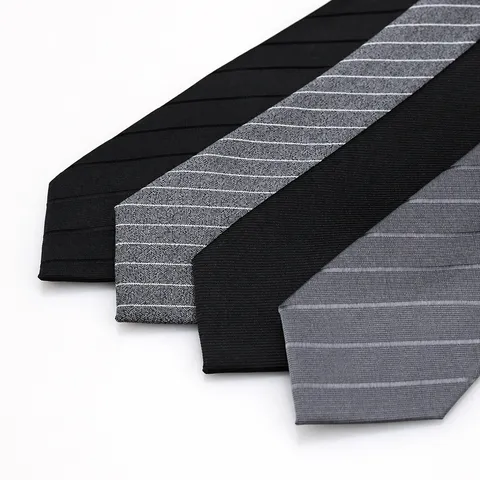 Men's Classic Business Formal Necktie Silk Feel Striped Wedding Suit Neck Tie Fashion Office Neckwear