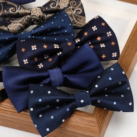 Men's Classic Polyester Silk Bowtie Business Wedding Groom Groomsmen Party Formal Butterfly Bow Tie Neckwear