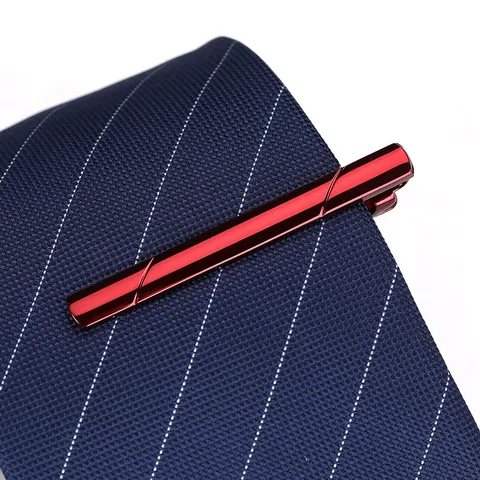 Pince à Cravate Classique en Cuivre pour Hommes Vêtements Formels d'Affaires Couleur Unie Géométrique Électroplaqué Épingle à Cravate Accessoires de Costume