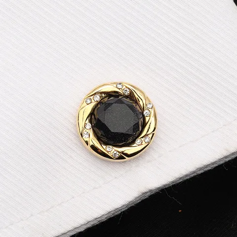 Boutons de Manchette Français d'Affaires pour Hommes en Cuivre Boîte Cadeau Rétro Cristal Strass Mode Costume Chemise Bijoux Accessoires