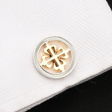 Boutons de Manchette Français d'Affaires pour Hommes en Cuivre Boîte Cadeau Rétro Cristal Strass Mode Costume Chemise Bijoux Accessoires