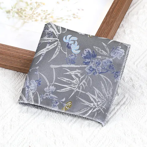 Heren Retro Bloemen Borstzakdoek Zakelijk Formeel Pak Zakdoek Bruiloft Zijde Gevoel Borstzak Doek Accessoire