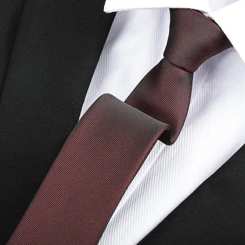 Men Formal Business Polyester Necktie Solid Color Striped Zipper Hand-Tied Neck Wear Wedding Groom Suit Neck Ties