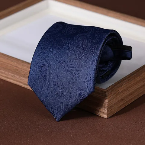 Business Formal Zipper Paisley Pattern Men Women Wedding Groom Best Man Matching Korean Style Fashion Necktie Accessory