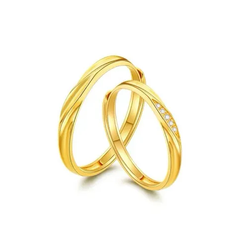 Minimalistisch Kupfer Möbius Offener Ring Für Damen Herren Geometrisch Schleife Strass Verstellbar Pärchen Band Ring Modeschmuck