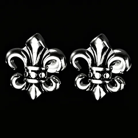 Gotisch Punk Herren Kupfer Totenkopf Ohrstecker Retro Silber Galvanisiert Geometrisch Schraubohrringe Piercing Schmuck