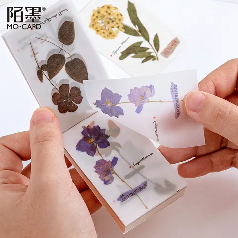 Vintage Botanische Illustration Material Papier Mini Heft Retro Pflanzenstil Notizblock Für Scrapbooking Journal DIY Dekoration