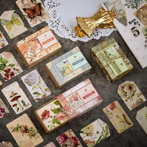 Vintage Poetry Series Sticky Notes Tags Bookmarks Memo Cards Creative Journal DIY Material Decorative Scrapbooking Supplies