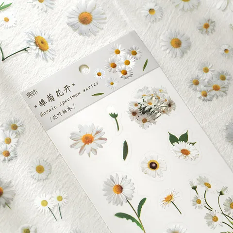 Retro Fresh PET Transparent Botanical Plant Specimen Scrapbooking Decorative Stickers Craft Flower Leaf Die-Cut Journal Diary Planner Stickers