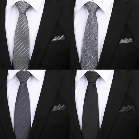 Heren Formeel Zakelijk Huwelijk Stropdas En Pocket Square Set Polyesterzijde Gestre Tilde Stropdas Voor Bruidegom Banket Feest