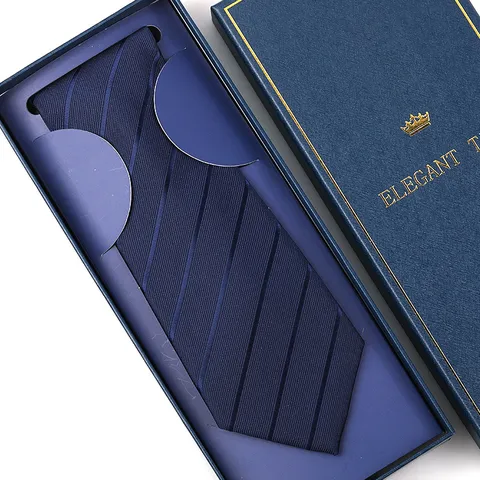 Men's Formal Wedding Business Tie Polyester Jacquard Necktie With Gift Box For Groom Suit