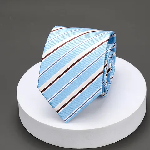 Men Business Wedding Necktie Polyester Striped Formal Neck Wear Suit Accessory Groom Neck Tie
