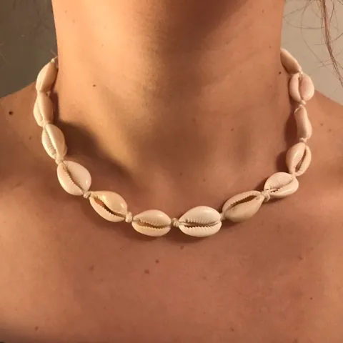Handmade Shell Choker Necklace For Women Bohemian Hawaiian Style Woven Sea Shell Clavicle Chain Beach Vacation Jewelry Gift