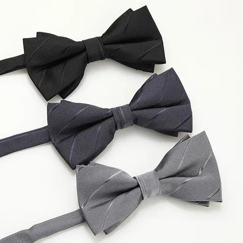 Classic Formal Bowtie Polyester Silk British Style Business Wedding Bow Knot Neckwear For Men And Women