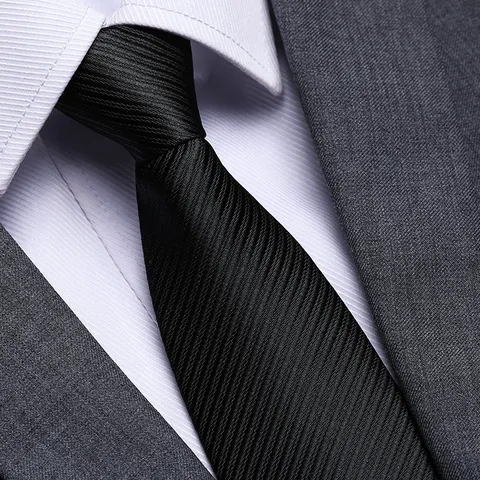 Cravatta Con Cerniera Formale Da Uomo D'affari Tinta Unita Striscia Matrimonio Sposo Cravatta Lavoro Professionale Ufficio