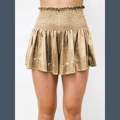 Shorts Brillants Taille Haute Taille Élastique Décontractés pour Femmes Métallisés Fête Club Été Plage