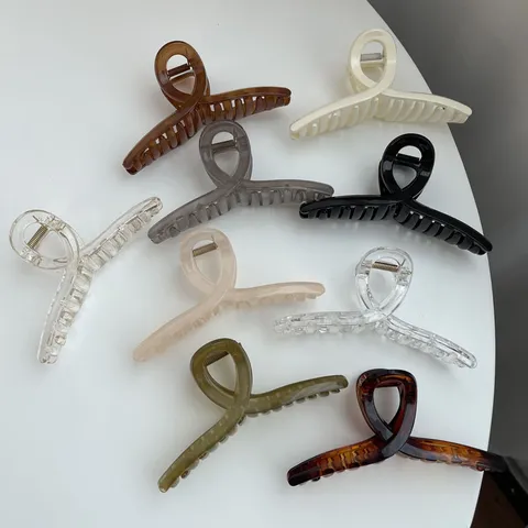 Minimalist Large Hair Claw Clip Acrylic Jelly Morandi Shark Hair Catch Clamp Hair Styling Accessories