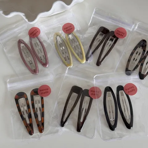Women Hair Clips Geometric Hollow Oval Drop Triangle BB Hairpins Sweet Cute Daily Hair Accessories Styling Tools