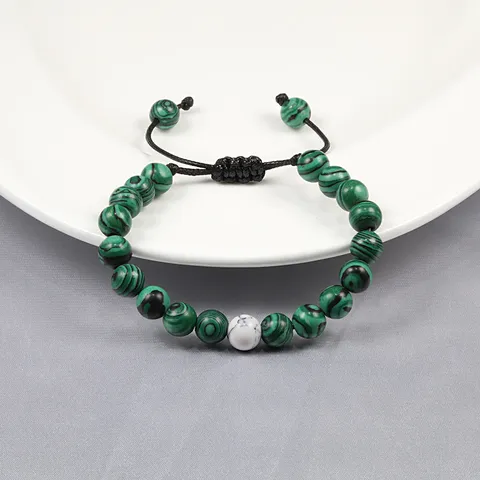 Handgeweven Natuursteen Kralen Armband Verstelbare Energie Yoga Koppels Afstand Armband Mode Sieraden Cadeau