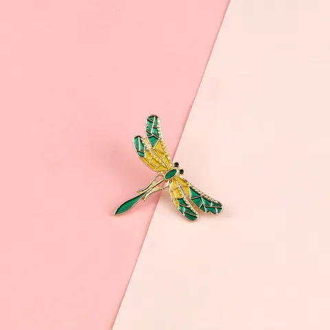 Dragonfly Brooch Enamel Alloy Insect Pin For Women Men Suit Jacket Lapel Pins Cartoon Animal Bag Charm Jewelry Gift
