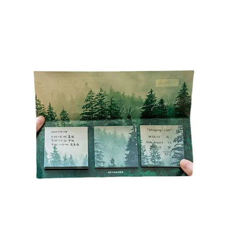 Serie de Cielo Estrellado Notas Adhesivas Bloc de Notas Estilo Ins Artístico Papelería Cuaderno de Papel para Oficina Escuela Uso Diario