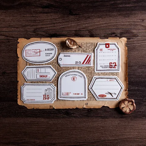 Vintage Post Ontwerp Sticky Notes Notitieblokken Dagboek DIY Decoratieve Kantoorartikelen Papier Sticker Set Voor Journal Ambacht