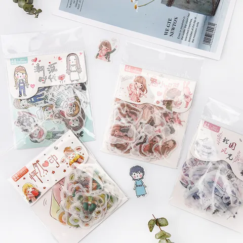 Mr Paper Heartbeat Series Πακέτο Αυτοκόλλητων Χαρτιού Washi 40 Τεμ Δημιουργικό Υλικό Scrapbook DIY Ρετρό Διακοσμητικά Αυτοκόλλητα