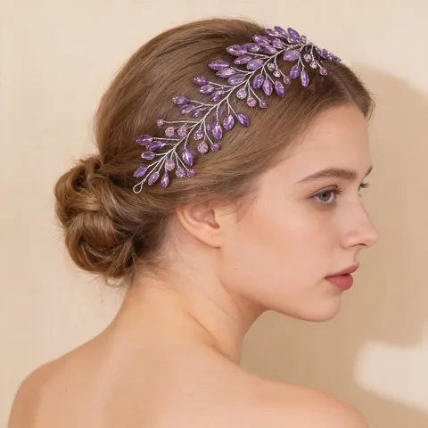 Buntes Strass Hochzeit Stirnband Handgefertigte Kristall Ranke Haarband Für Damen Ballkleid Accessoires Elegante Braut Kopfschmuck Party Schmuck