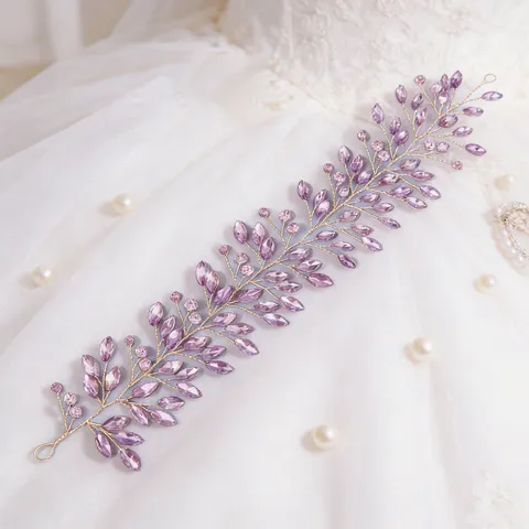 Buntes Strass Hochzeit Stirnband Handgefertigte Kristall Ranke Haarband Für Damen Ballkleid Accessoires Elegante Braut Kopfschmuck Party Schmuck