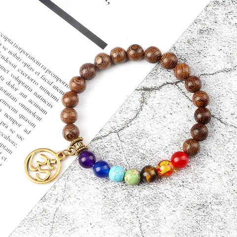 Vintage Legering Om Bedel Kralen Armband Set Voor Heren Dames Unisex Etnisch Chakra Yoga Lavasteen Streng Polsband Mode Handsieraden Cadeau