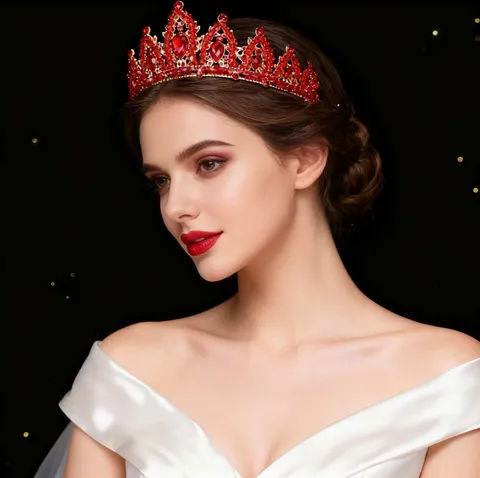 Barock Brautkrone Strass Wassertropfen Tiara Legierung Kopfschmuck Prinzessin Haarschmuck Für Hochzeitskleid Party Damen