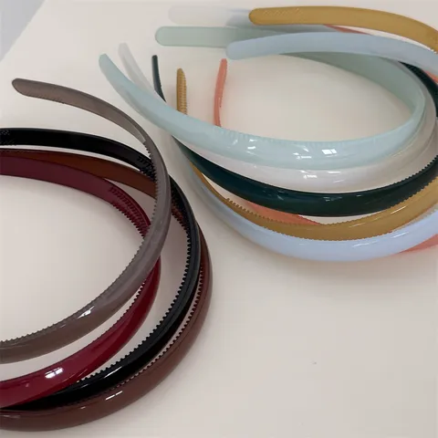 Korean Style Jelly Plastic Headband With Teeth Non-Slip Solid Color Hair Hoop Daily Hair Accessories For Women And Kids