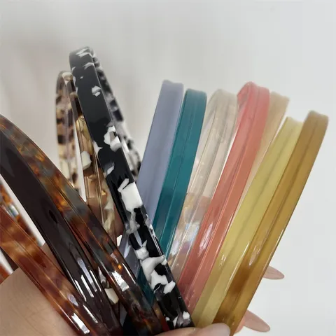 Korean Style Acetate Hair Hoop Non Slip Wide Brim Headband With Teeth Daily Hair Accessories For Women