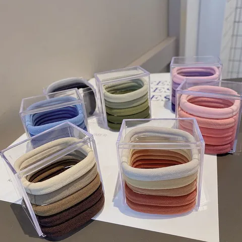 Seamless Hair Ties Gradient Color Towel Rings Elastic Hair Ropes For Women Girls Daily Hair Styling Accessories