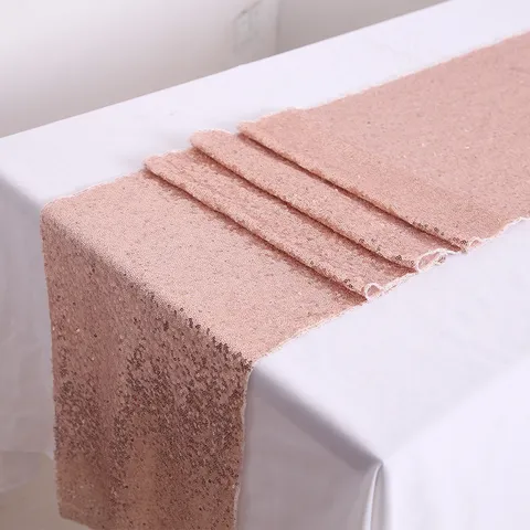 Pailletten Bestickt Tischläufer Glitzer Metallisch Funkelnd Tischabdeckung Stoff Ornament Für Hochzeit Geburtstag Weihnachten Party Deko