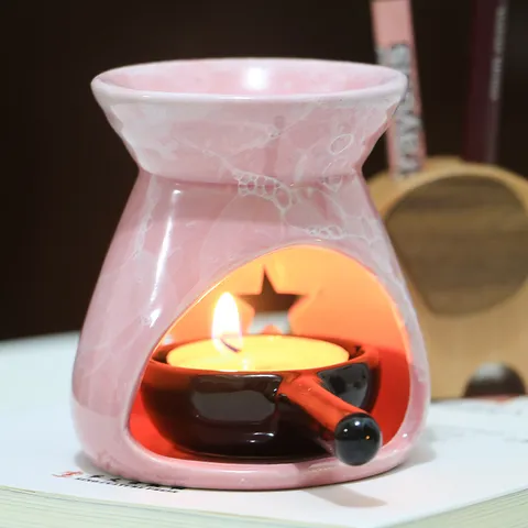 Ceramic Star and Moon Incense Burner Essential Oil Burner Hollow Candle Holder Aroma Diffuser Modern Minimalist Home Decor