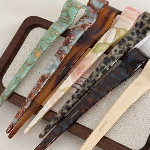 Acetate Hair Stick Minimalist Flat Hairpin Elegant Hair Styling Tool For Women Daily Commute Hair Accessories