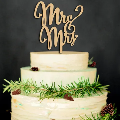 Wooden Mr And Mrs Cake Topper Wedding Cake Decoration Rustic Party Supplies Wood Cake Insert Sign Dessert Table Decor