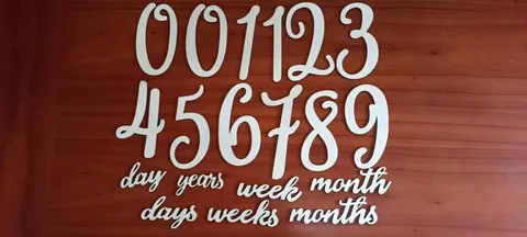 Juego de Accesorios de Fotografía para Recién Nacidos de Madera Bloques de Números y Letras de Mes y Año de Bebé Adornos de Decoración del Hogar