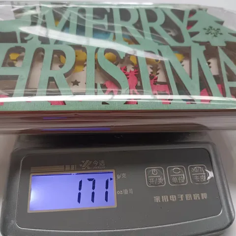 Ornement de Lettre de Noël en Bois Creux Décor de Bureau Éclairé par LED Ambiance Festive de Noël Cadeau de Vacances