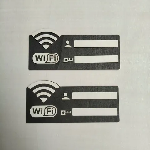 Hölzernes WiFi Passwort Schild Wandbehang Drahtloses Netzwerk Indikator Board Multifunktionales Büro Heim Dekor
