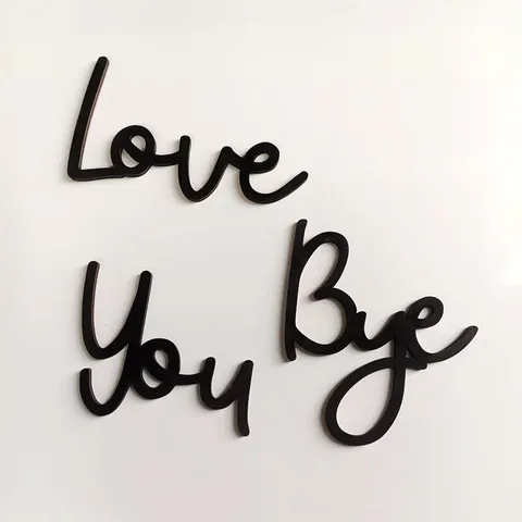 Ornamenti Da Tavolo Con Lettere Inglesi In Legno Stile Minimalista Love You Bye Decorazione Per Casa Soggiorno Scrivania Festa